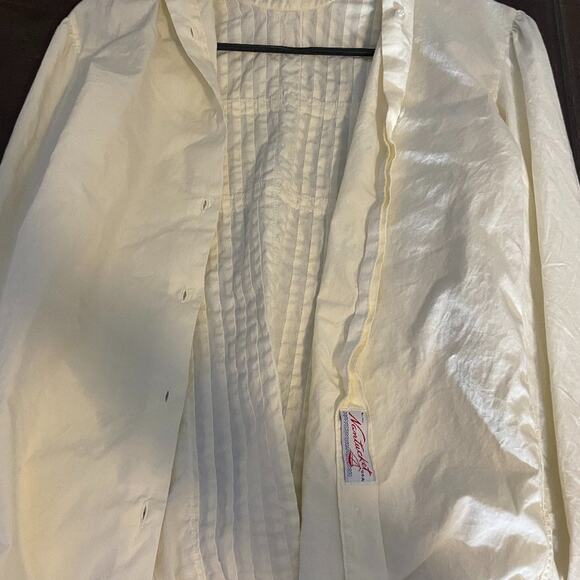 Vintage Nantucket Pintuck Blouse – 1980s Edwardian Style Cotton Top, Size 8 - Picture 12 of 16